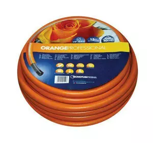 Шланг садовий Tecnotubi Orange Professional для поливання діаметр 3/4 дюйми, довжина 15 м (OR 3/4 15) Presto-PS